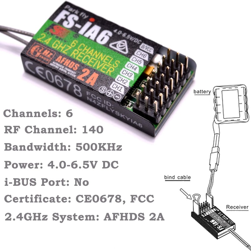 Flysky FS-IA6 Receiver 6CH Dua – Fpv Drone Battery recenzja i cena
