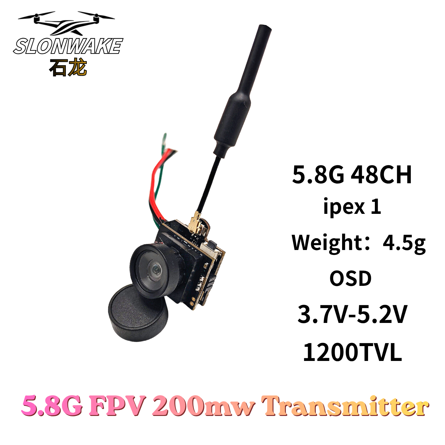 Slonwake 5.8G 48CH 200mW FPV D – Fpv Drone Receiver recenzja i cena