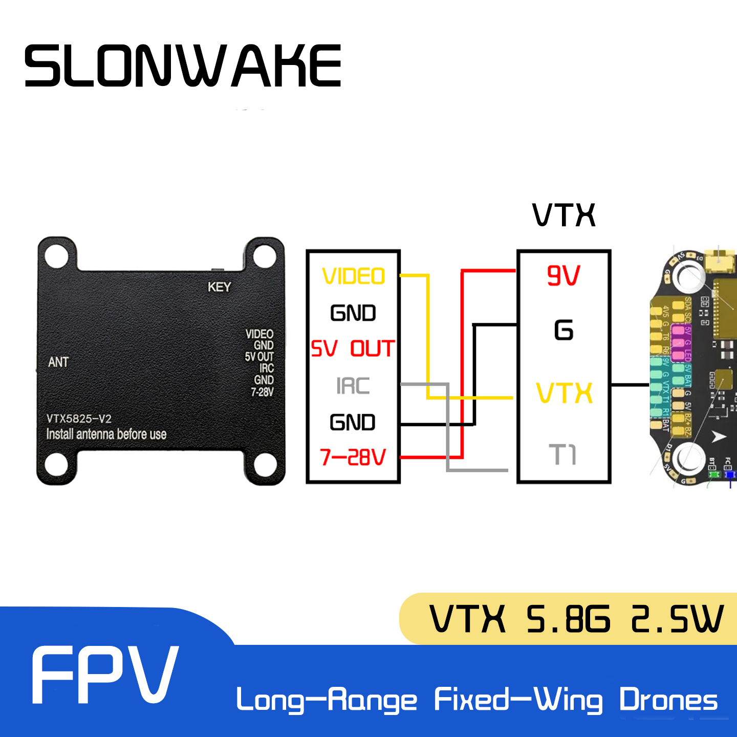 SLONWAKE 5.8G 48CH FPV Transmi – Fpv Drone Vtx recenzja i cena