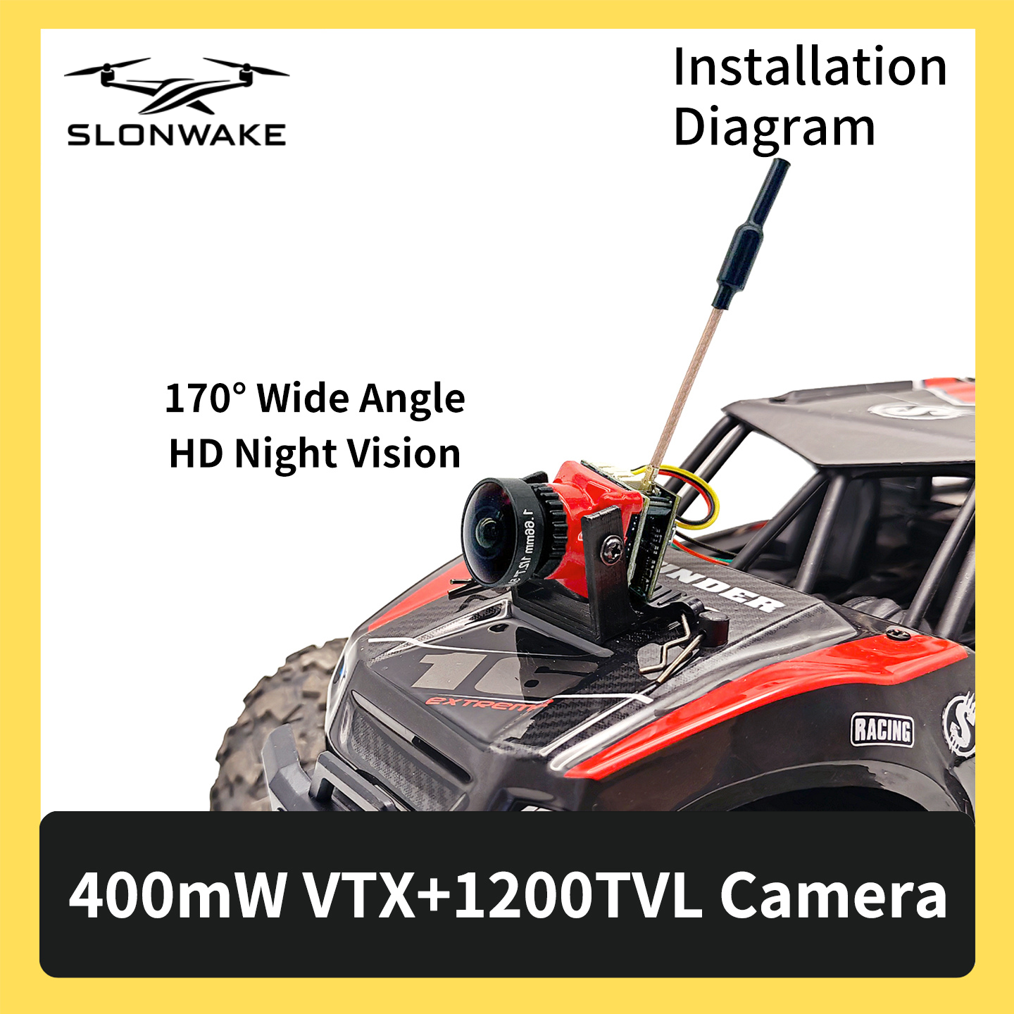 SLONWAKE 5.8G 48CH FPV 400mw V – Fpv Drone Receiver recenzja i cena