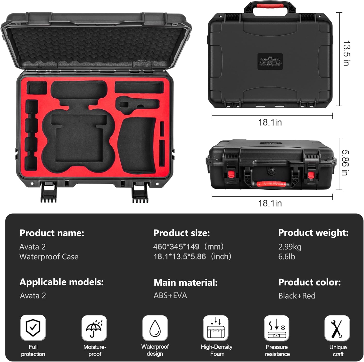 Avata 2 Case,Waterproof Carryi – Fpv Drone Goggles recenzja i cena